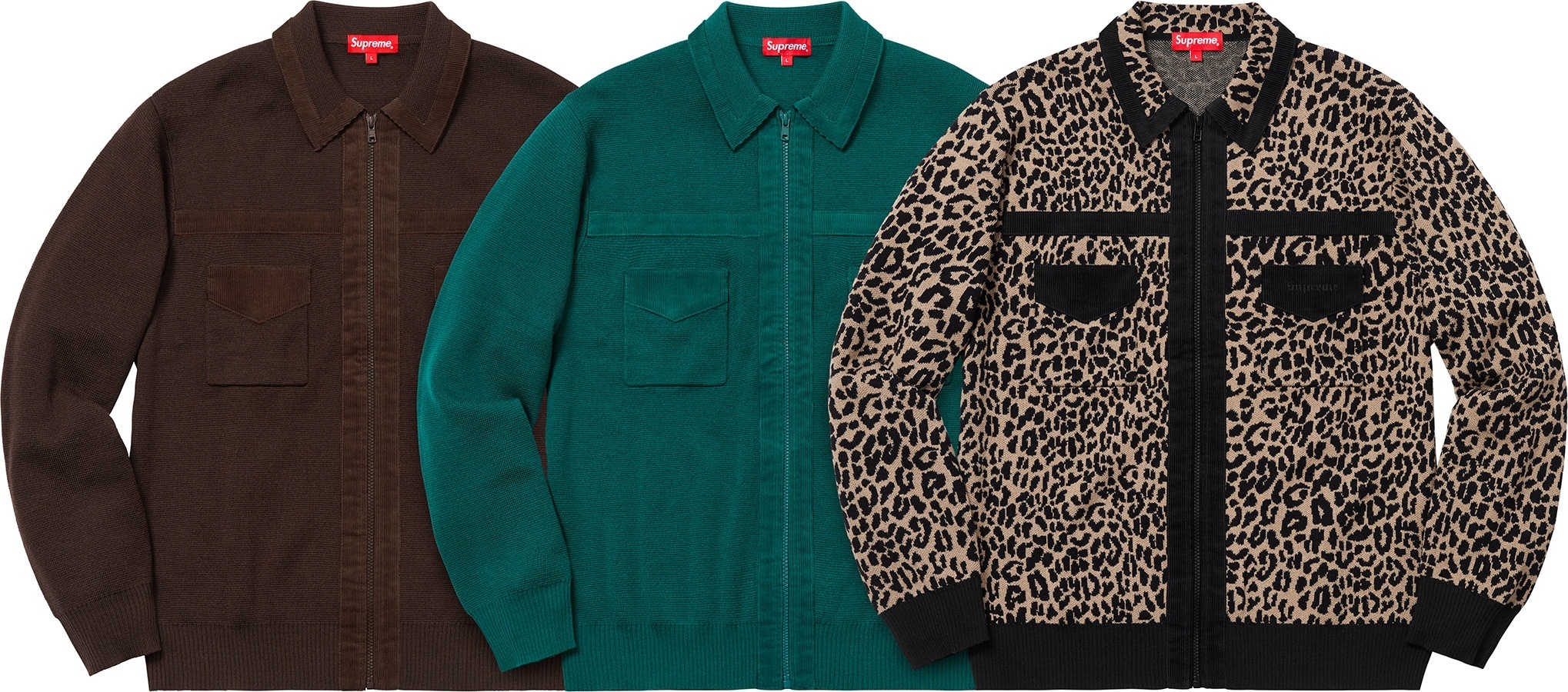 Corduroy Detailed Zip Sweater